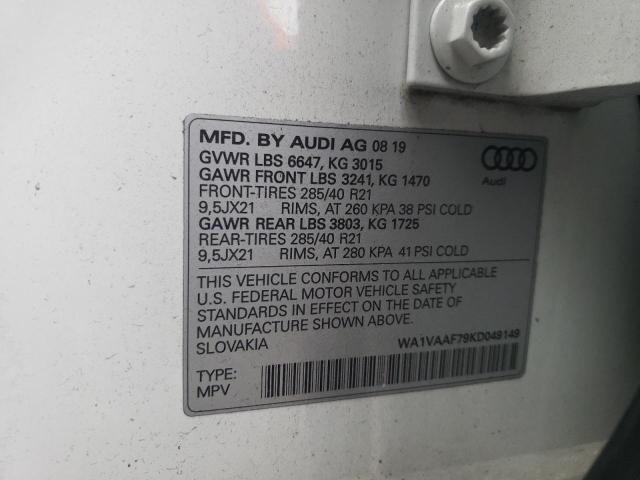2019 AUDI Q7 PRESTIG WA1VAAF79KD049149
