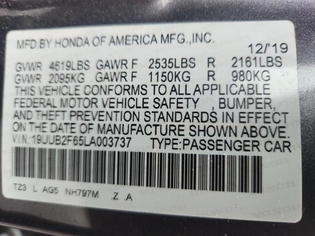 2020 ACURA TLX TECHNO 19UUB2F65LA003737