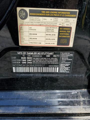2011 MERCEDES-BENZ S500 - WDDNG8GB0BA399907
