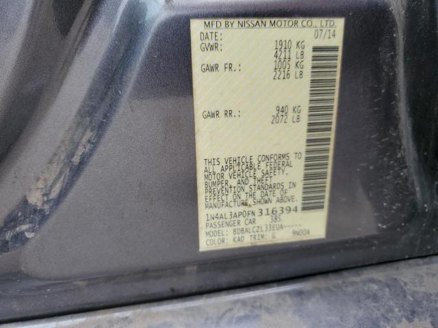 2015 NISSAN ALTIMA 2.5 1N4AL3AP0FN316394