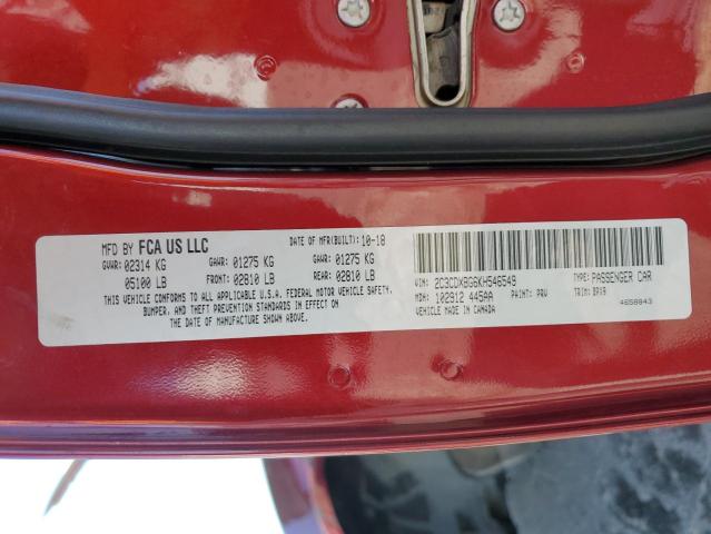 2019 DODGE CHARGER SXT 2C3CDXBG6KH546549