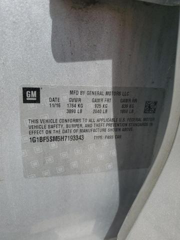 2017 CHEVROLET CRUZE PREMIER 1G1BF5SM5H7193343