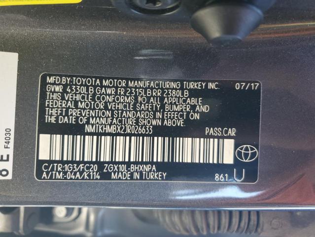2018 TOYOTA C-HR XLE - NMTKHMBX2JR026633