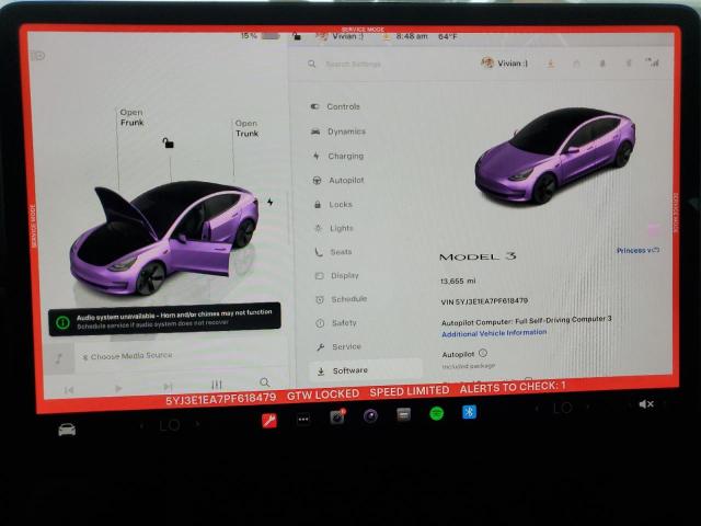 2023 TESLA MODEL 3 5YJ3E1EA7PF618479