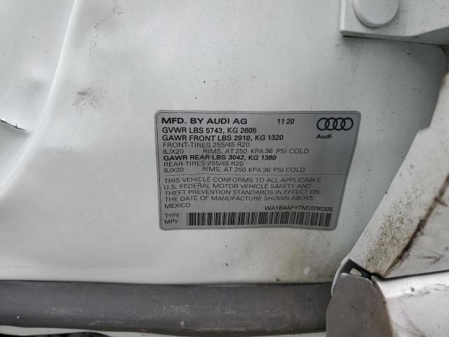 2021 AUDI SQ5 PREMIUM PLUS WA1B4AFY7M2036305