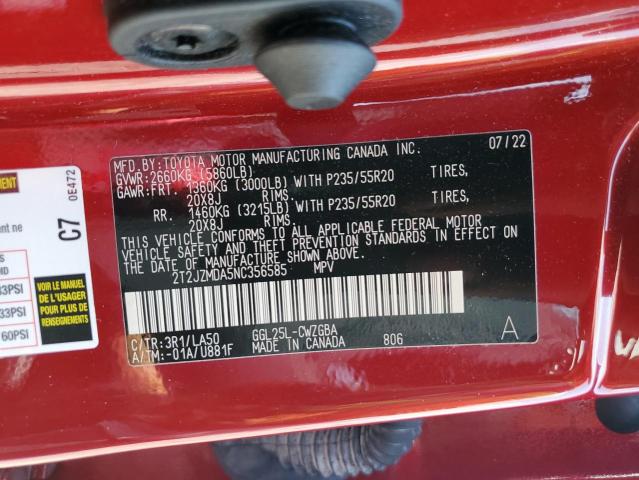 2022 LEXUS RX 350 2T2JZMDA5NC356585