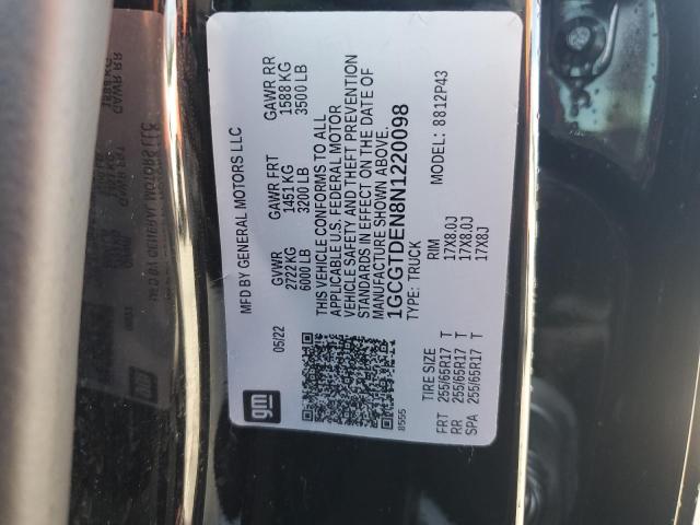 2022 CHEVROLET COLORADO Z 1GCGTDEN8N1220098