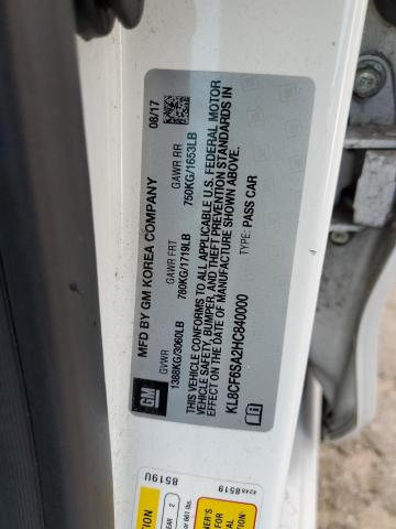 2017 CHEVROLET SPARK 2LT KL8CF6SA2HC840000