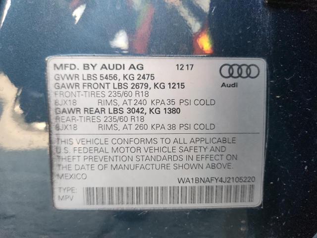 2018 AUDI Q5 PREMIUM - WA1BNAFY4J2105220