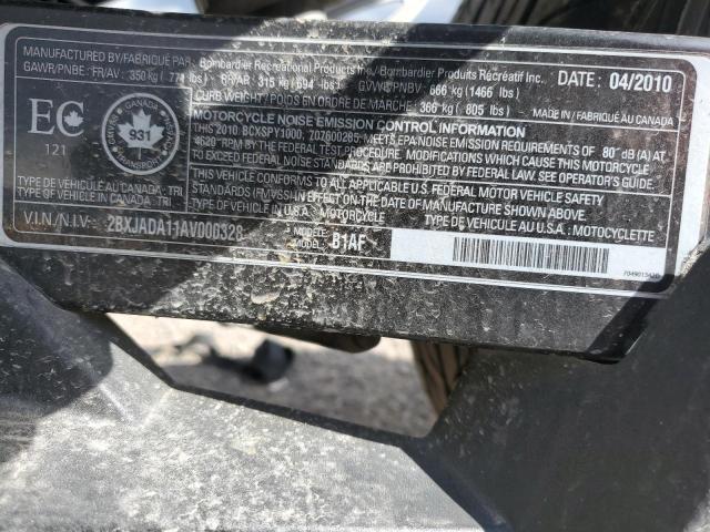 2010 CAN-AM SPYDER ROA 2BXJADA11AV000328