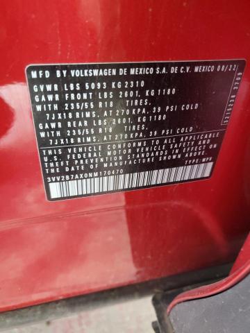 2022 VOLKSWAGEN TIGUAN SE 3VV2B7AX0NM170470