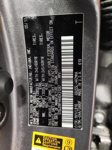 2017 TOYOTA HIGHLANDER - 5TDJZRFH4HS431087