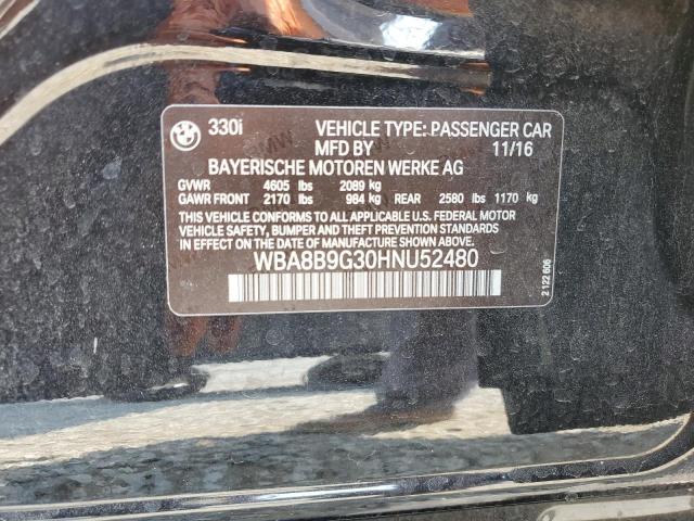 2017 BMW 330 I WBA8B9G30HNU52480