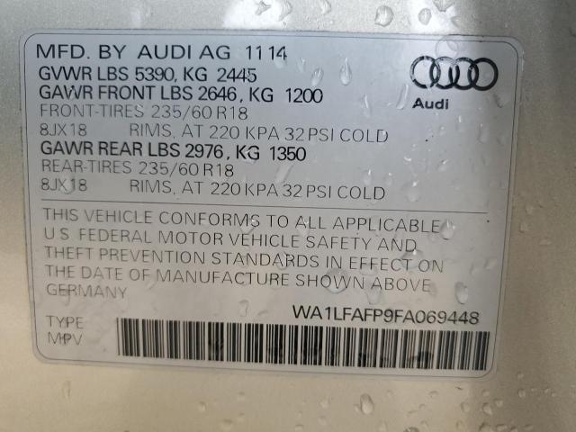 2015 AUDI Q5 PREMIUM - WA1LFAFP9FA069448