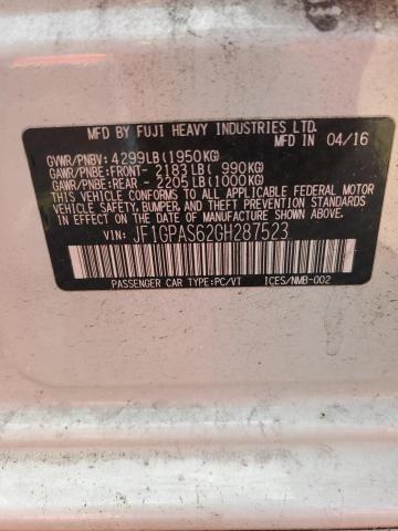 2016 SUBARU IMPREZA SP JF1GPAS62GH287523