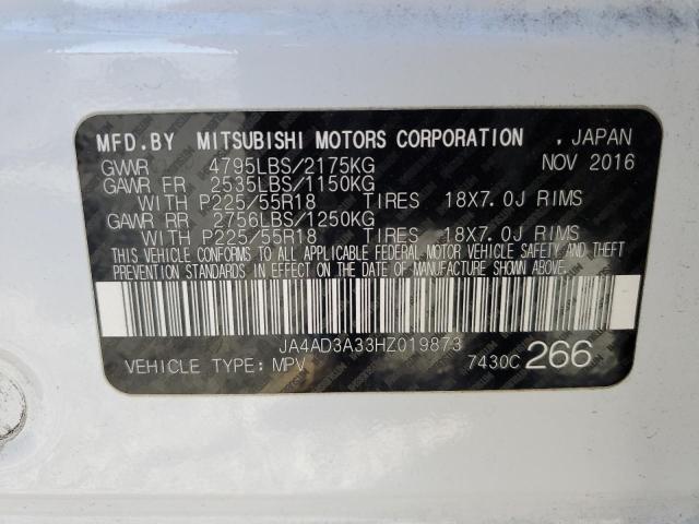 2017 MITSUBISHI OUTLANDER SE JA4AD3A33HZ019873