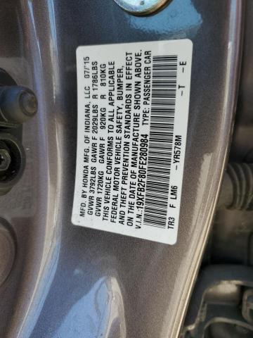 2015 HONDA CIVIC EX 19XFB2F80FE280984