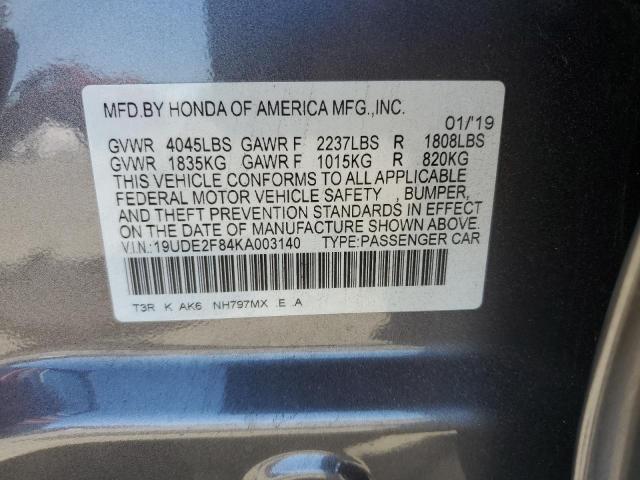2019 ACURA ILX PREMIUM A-SPEC 19UDE2F84KA003140