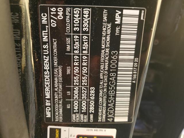 2016 MERCEDES-BENZ GLE 350 4MATIC 4JGDA5HB5GA810063