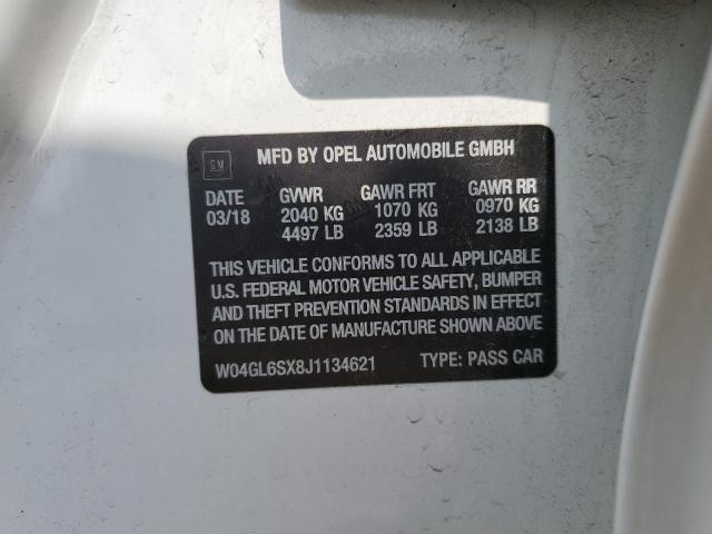 2018 BUICK REGAL PREF W04GL6SX8J1134621