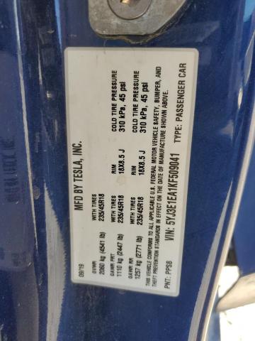 2019 TESLA MODEL 3 5YJ3E1EA1KF509041