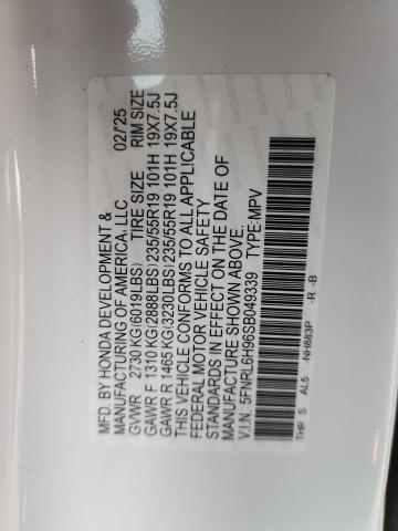 2025 HONDA ODYSSEY EL 5FNRL6H96SB049339