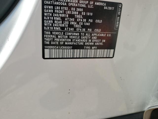 2018 VOLKSWAGEN ATLAS SEL 1V2ER2CA1JC503207