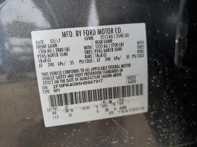 2017 FORD EDGE SE 2FMPK4G95HBB67917