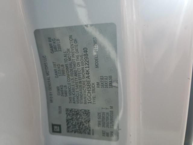 2019 CHEVROLET COLORADO 1GCHSBEA4K1229840