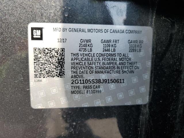2018 CHEVROLET IMPALA LT 2G1105S38J9150611