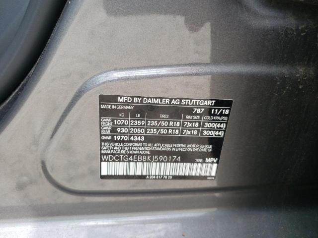 2019 MERCEDES-BENZ GLA 250 WDCTG4EB8KJ590174