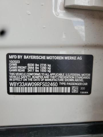 2024 BMW I4 M50 WBY33AW09RFS02460