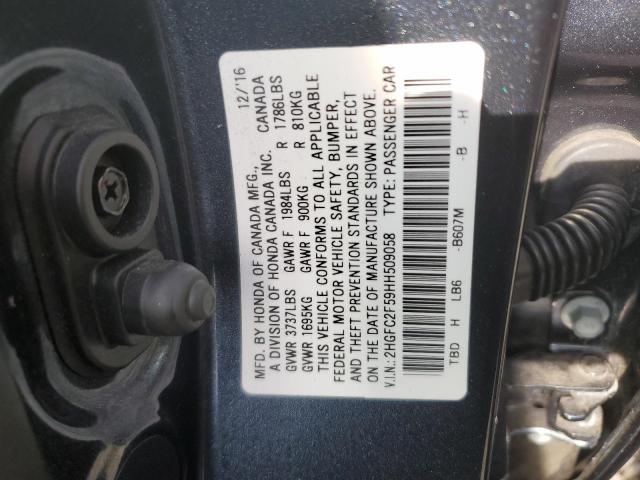 2017 HONDA CIVIC LX 2HGFC2F59HH509058