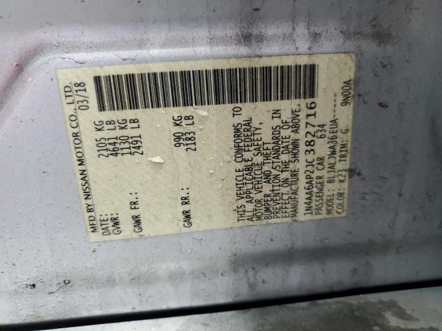 2018 NISSAN MAXIMA 3.5 1N4AA6AP2JC382716