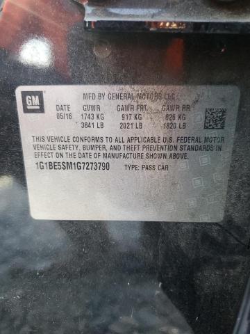 2016 CHEVROLET CRUZE LT 1G1BE5SM1G7273790