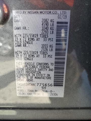 2019 NISSAN ROGUE S 5N1AT2MTXKC775656