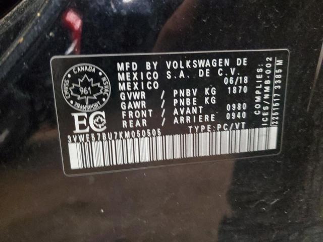 2019 VOLKSWAGEN JETTA SEL 3VWE57BU7KM050505