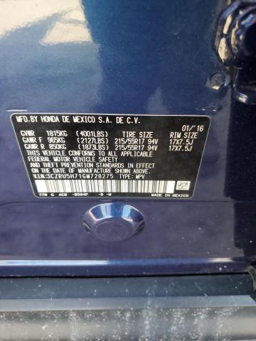 2016 HONDA HR-V EXL 3CZRU5H71GM728275