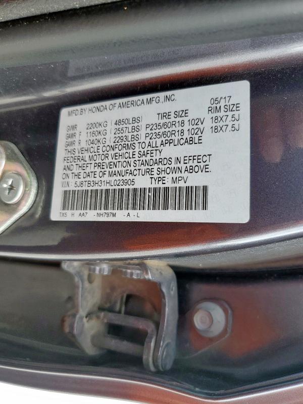 2017 ACURA RDX 5J8TB3H31HL023905