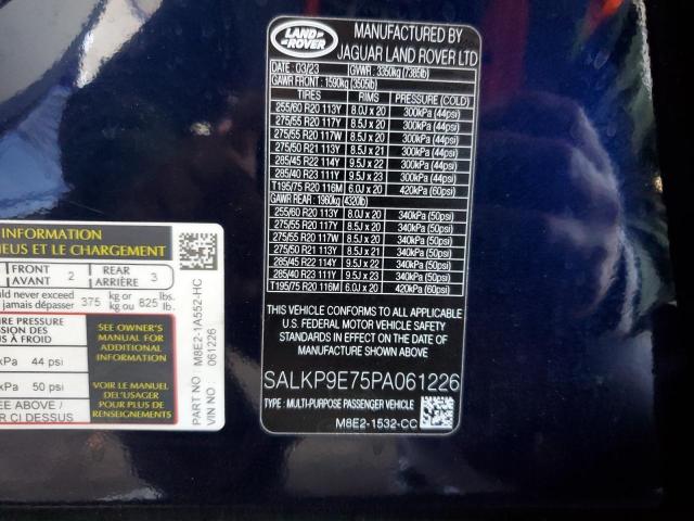 2023 LAND ROVER RANGE ROVER SE SALKP9E75PA061226