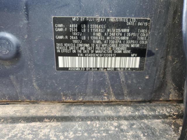 2015 SUBARU OUTBACK 3. 4S4BSENC6F3330912