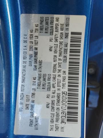 2018 TOYOTA YARIS IA 3MYDLBYV7JY310126