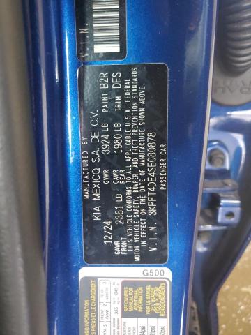 2025 KIA K4 LX 3KPFT4DE4SE080878
