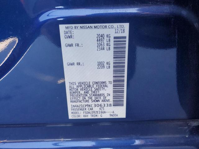 2019 NISSAN LEAF S 1N4AZ1CP9KC306338