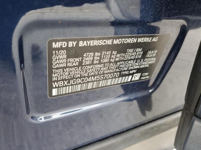 2021 BMW X1 XDRIVE28I WBXJG9C04M5S70070