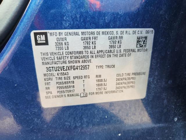 2015 GMC SIERRA K15 3GTU2VEJXFG412957