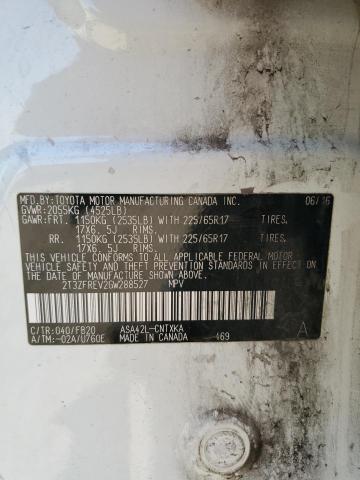 2016 TOYOTA RAV4 LE 2T3ZFREV2GW288527