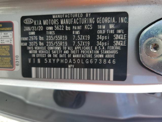 2020 KIA SORENTO EX 5XYPHDA50LG673846