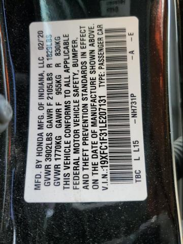 2020 HONDA CIVIC EX 19XFC1F31LE207131