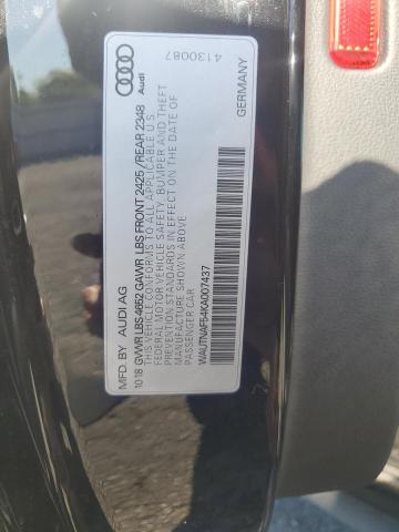 2019 AUDI A5 PREMIUM WAUTNAF54KA007437